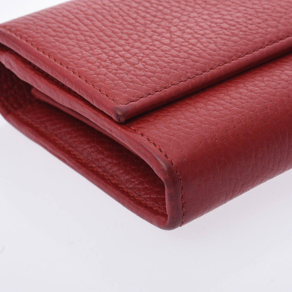 Gucci Zipper Calf GG Wallet Marmont Long Red - Picture 5 of 12